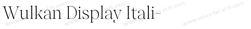 Wulkan Display Itali字体转换